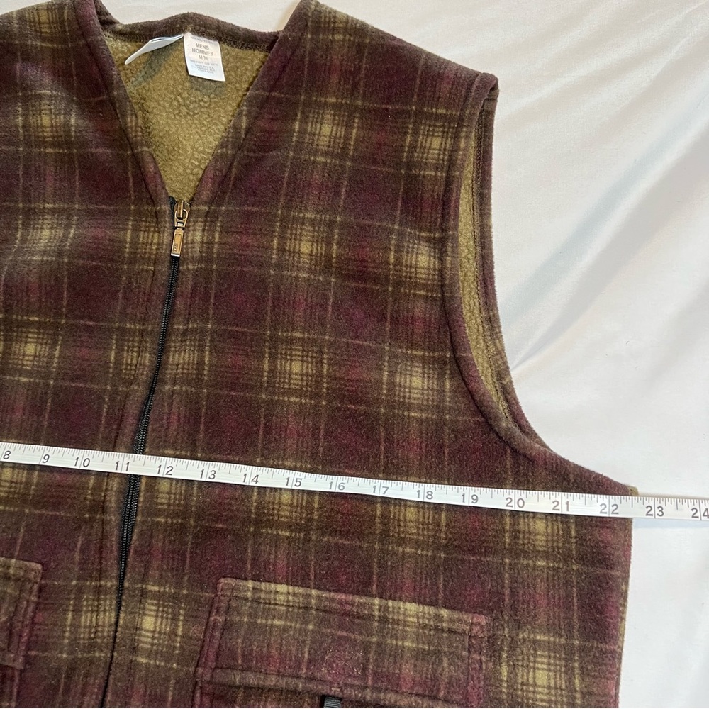Vintage AUTHENTIC The North Face Plaid Fleece Vest EUC Like New Size Medium - Picture 12 of 12